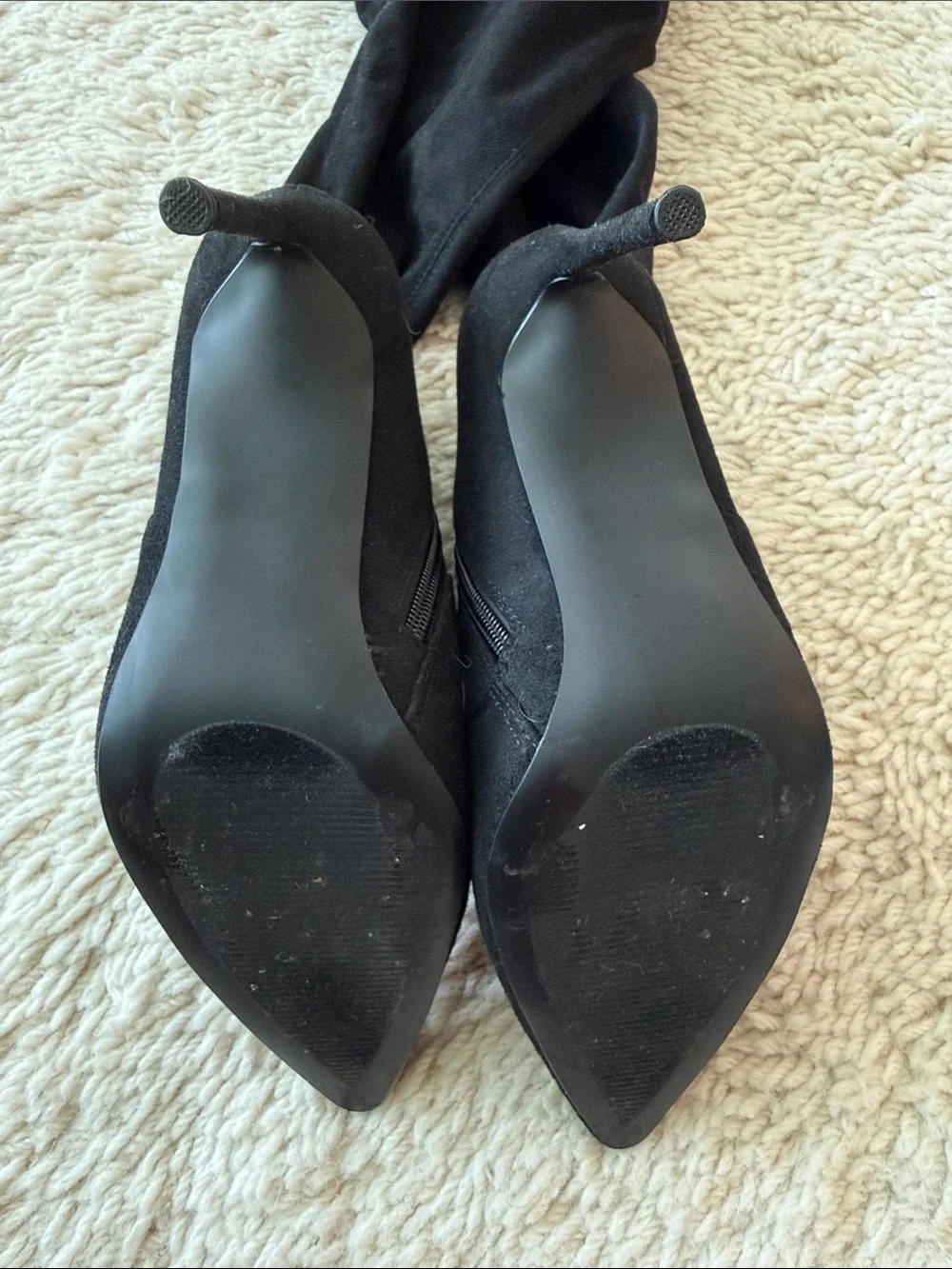 Steve Madden Black Over-The-Knee Pointed Stiletto Boots